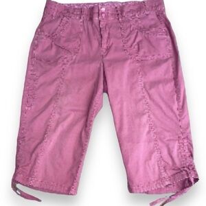 Gloria Vanderbilt Womens Size 6 Magenta Comfort Waist Capri Pants EUC